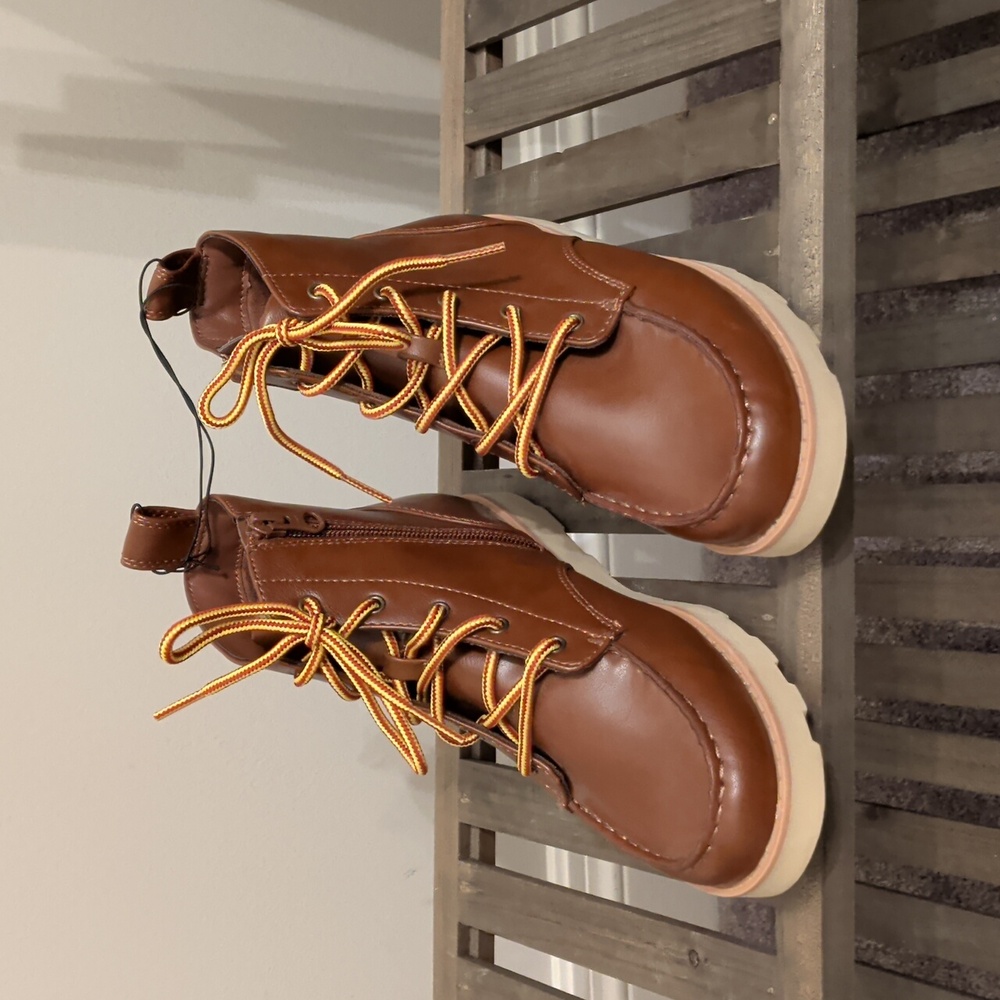 Cat & Jack Brown Kids Boots with Laces
